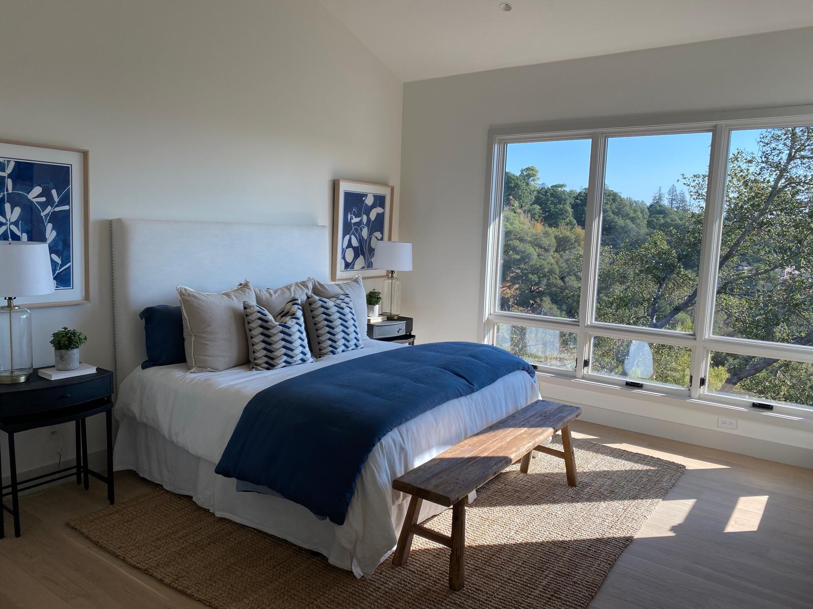 Clean master bedroom in luxury home — Walnut Creek CA